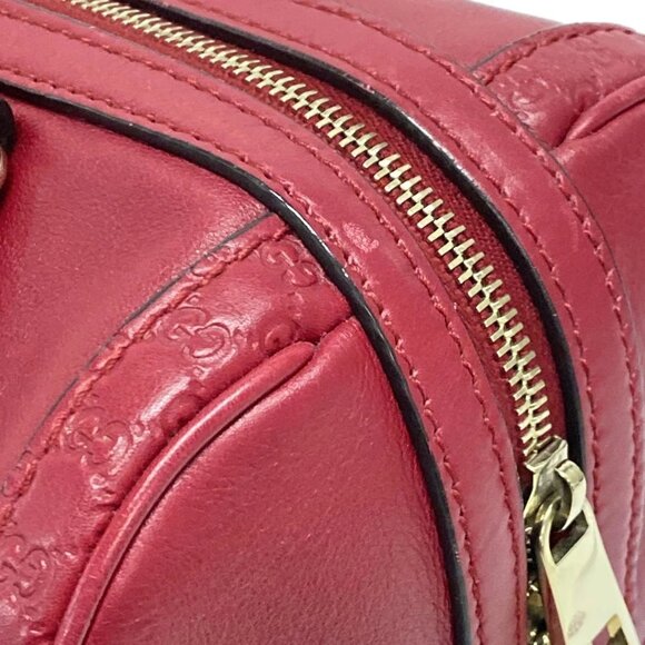 Authentic GUCCI Small Guccissima Red Leather Handbag br434-112025 - Picture 6 of 15